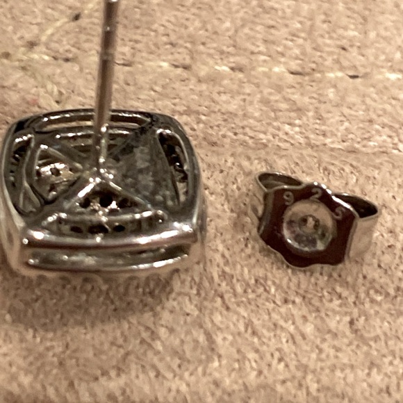 Diamond Halo Cushion-Cut Earrings (1/2 ct. tw.) - Picture 9 of 9